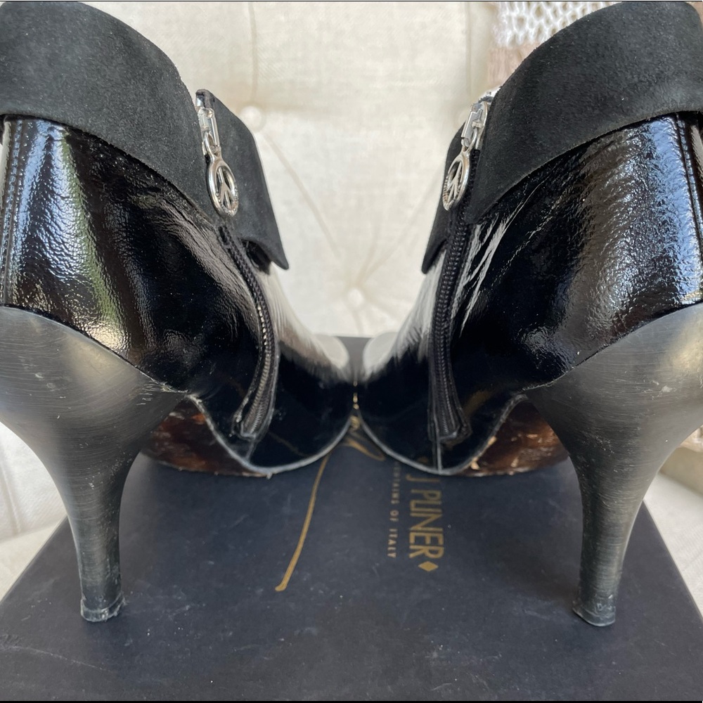 Patent/suede leather booties - Picture 7 of 8